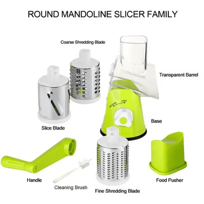 Vegetable Cutter Slicer Multifunctional Round Slicer Blender Cutter( Random Color ) - Zapzenmart